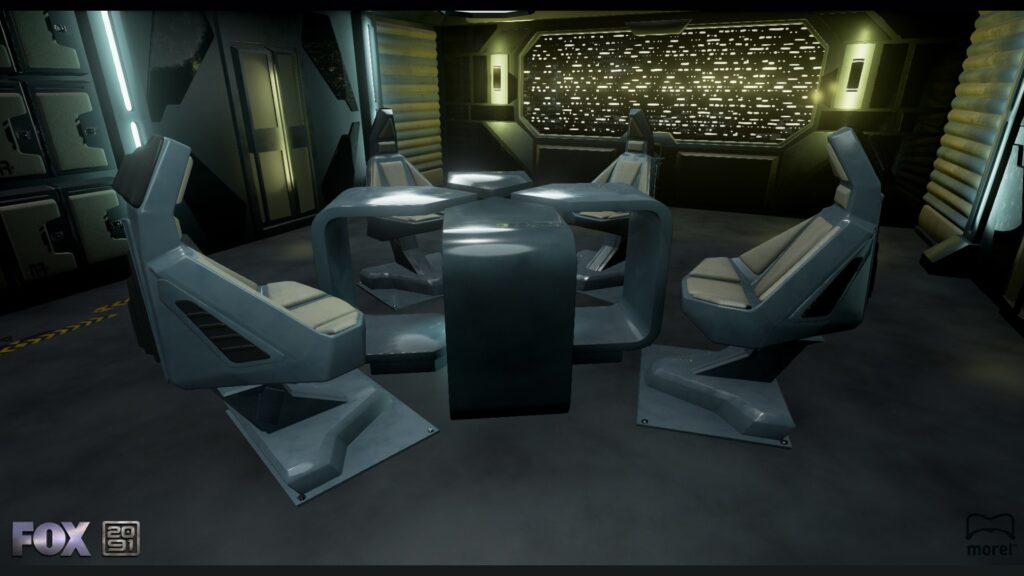 Interior de la nave Colonus de la serie 2091 recreado en Unreal Engine para un recorrido en realidad virtual