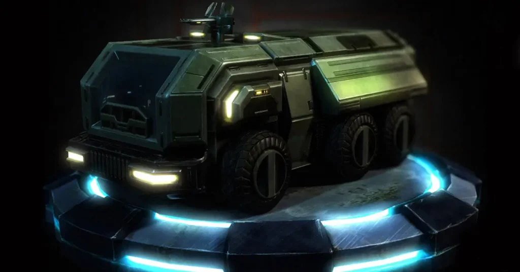 Vehiculo blindado modelado en 3D para Line of Defense