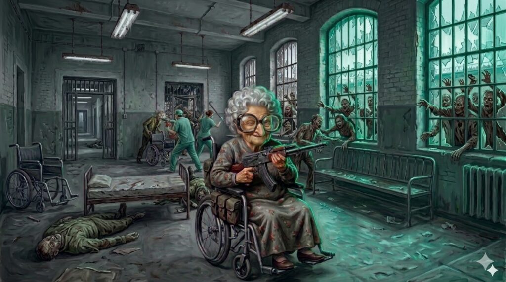 Abuela Sobreviviente, juego de accion y supervivencia en pixel art